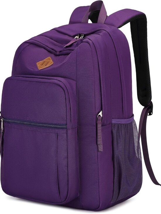Water-Resistant Solid Color Backpack for College & Travel